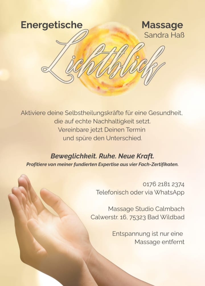 Zertifizierte Thai Yoga Massage Behandlung zur Aktivierung der Selbstheilungskräfte in Bad Wildbad