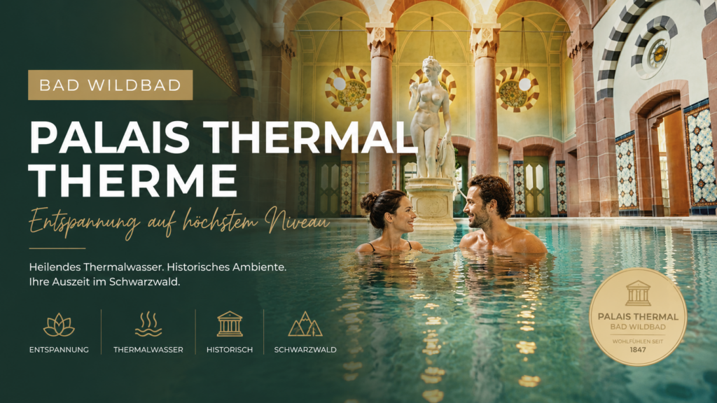 Paar entspannt im historischen Palais Thermal in Bad Wildbad