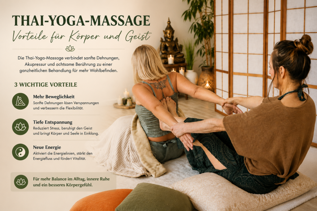 Thai-Yoga-Massage mit drei Vorteilen für Körper und Geist