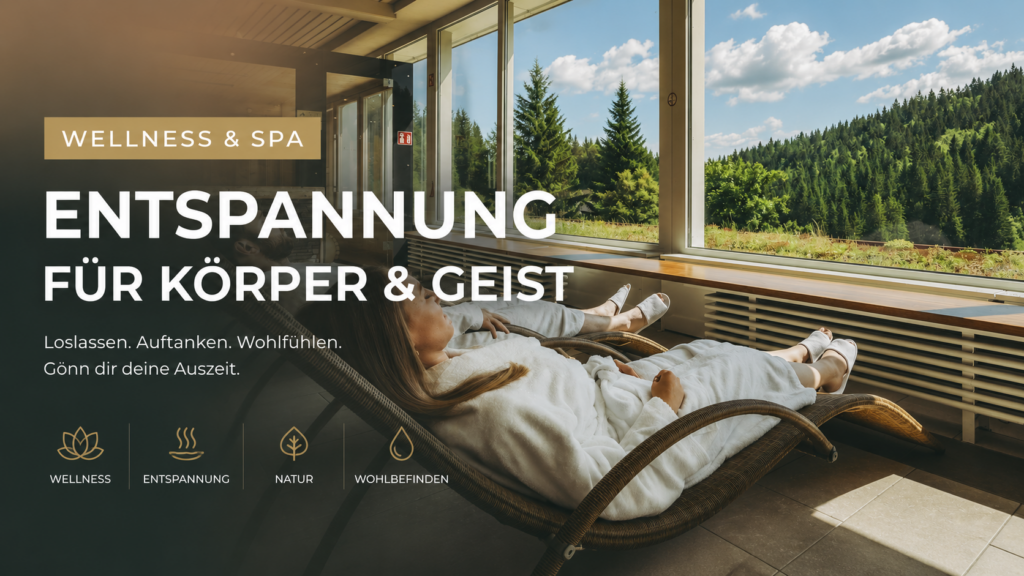 Menschen entspannen im Spa mit Blick auf den Schwarzwald